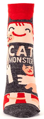 Blue Q Cat Monster Meow Meow Ankle Socks,Multi,One size  Womens Shoe Size 510 ,Cat Monster - Thumbnail 4