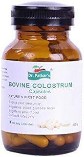 Dr. Patkar’s Bovine Colostrum 60 Veg Capsule 500 mg | Immune & Gut Health Supplement - 60 Vegetarian Capsules