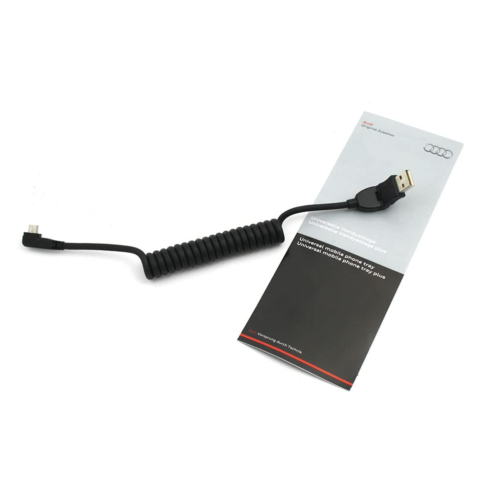 Audi 8S0051435B USB Adapter Cable Angled for Mobile Devices with Micro-USB Port