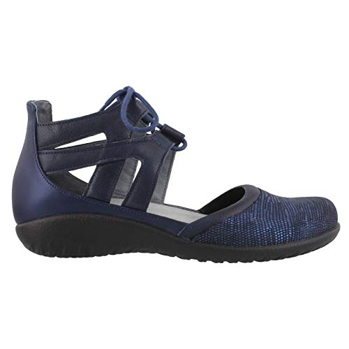 NAOT Women's Lace-up Kata Shoe Navy Lthr Combo 5 M US
