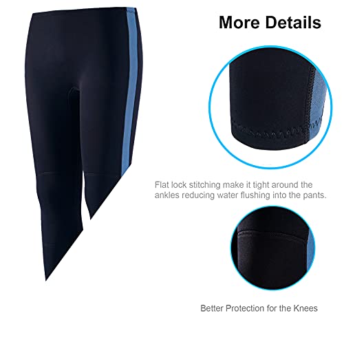 Higi Flexel Wetsuit Pants Men, 2Mm Neoprene Pants Men Keep Warm In Cold Water Wet Suit Bottoms For Men Surfing Pants Long Diving Pants(Ice Blue, 2Xl), Xx-Large #TOP5