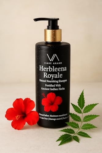 Image of Herbleena Royale Natural Nourishing Shampoo by VA (VIKKE ANAND) | Damage Control Features | Sulphate & Paraben Free | Fortified With Indian Herbs | 250ml (buy 1 get1 free)
