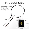 DOINEUFL Rosary Beads Catholic Men, 2 PCS Prayer Beads with Durable Crucifix, Mens Cross Necklace, Rosemary Beads Catholic Women for Christians, Communion, Baptism, Mass, Bible #1