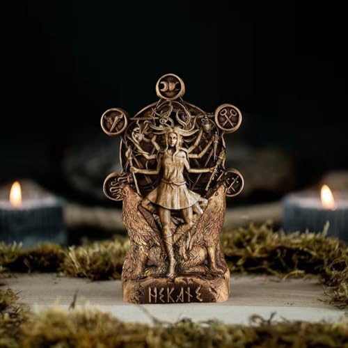 Estatua de Hekate Decorativa en Madera miniatura 2