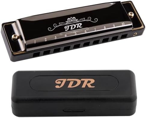 EastRock Blues Harmonica Mouth Organ 10 Hole C Key With Case Diatonic