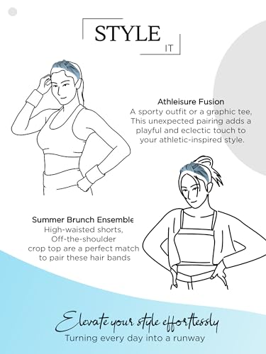 Solid Denim Knot Fabric Headband for Women