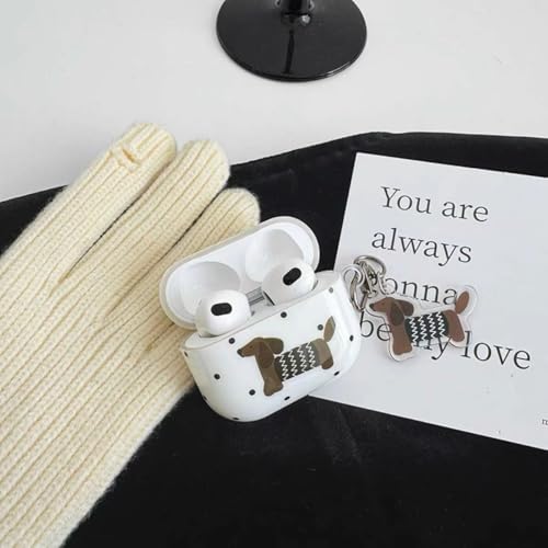 JRCYVTA für AirPods 4 Generation (2024) Case, Nettes und interessantes Wursthundmuster, Hochwertiger TPU stoßdämpfender Schutz für airpods 4 hülle