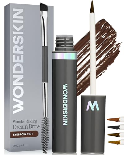 Wonderskin Dream Brow Eye Brow Gel, Long Lasting Eyebrow Gel, Water-resistant, Transfer Proof Tinted Filler Eyebrow Mascara (Dark Brunette)