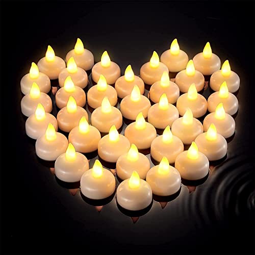 Image of Wax Floating No Electricity Needed Artificial Led Light Diya With Water Sensor Best For Diwali, Party And Christmas Home Decoration, Pack Of (12), White