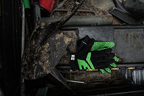 Hooyman Midweight H-Grip Gloves With No-Slip Gripping Technology, Adjustable Wrist Strap, Lightweight Design, And Breathable Neoprene For Gardening, Land Management, Yard Work, And Outdoors, Small #TOP4