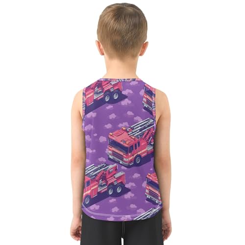 Boys' Tank Top Shirt Dry-Fit Boys Summer Sleeveless Top for Basketball Sports 3-15T3