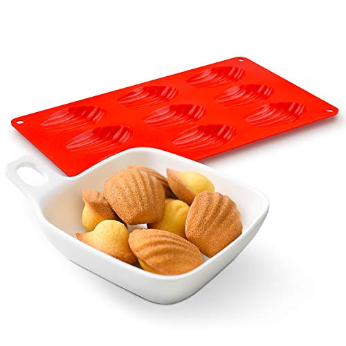 Silicone Madeleine Pans - 9 Cups Madeleine Mold For Small Cake, Chocolate, Cookies Pack Of 2 #TOP3