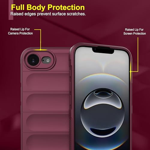 Image of Zapcase Back Case Cover for iPhone 16e | Compatible for iPhone 16e Back Cover | Liquid Silicon Magic Case with Camera Protection | Plum