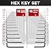 Reniteco 30 PCS Hex Head Key Allen Wrench Tool Set Organizer Kit Alloy Steel L Shape Black Metric (0.7-10 mm) SAE (0.028