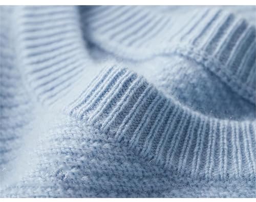 Men's Solid Wool Sweater Thickened Pullover Sweater O-Neck Loose Casual Knitted Bottoming Top4