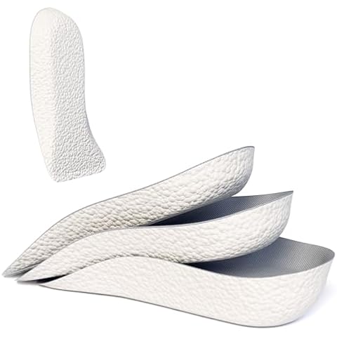 Orthopedic High Pads (2 Pair), Height Increase Insoles for Men & Women, Arch Support Shoe Lifts for Leg Length Discrepancy, Shock Absorption Heel Lift Insole to Make You Taller(Gray,1.4in/3.5cm) Cover