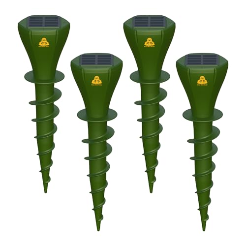 Mole Repellent Solar Powered 4 Pack, Snake Vole Repellent Outdoor,