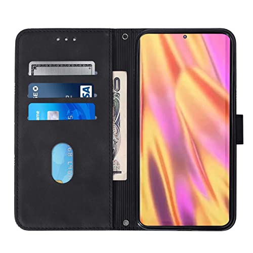 Capa carteira para Samsung Galaxy S22 Ultra, capa de cordão transversal com suporte para cartão de c