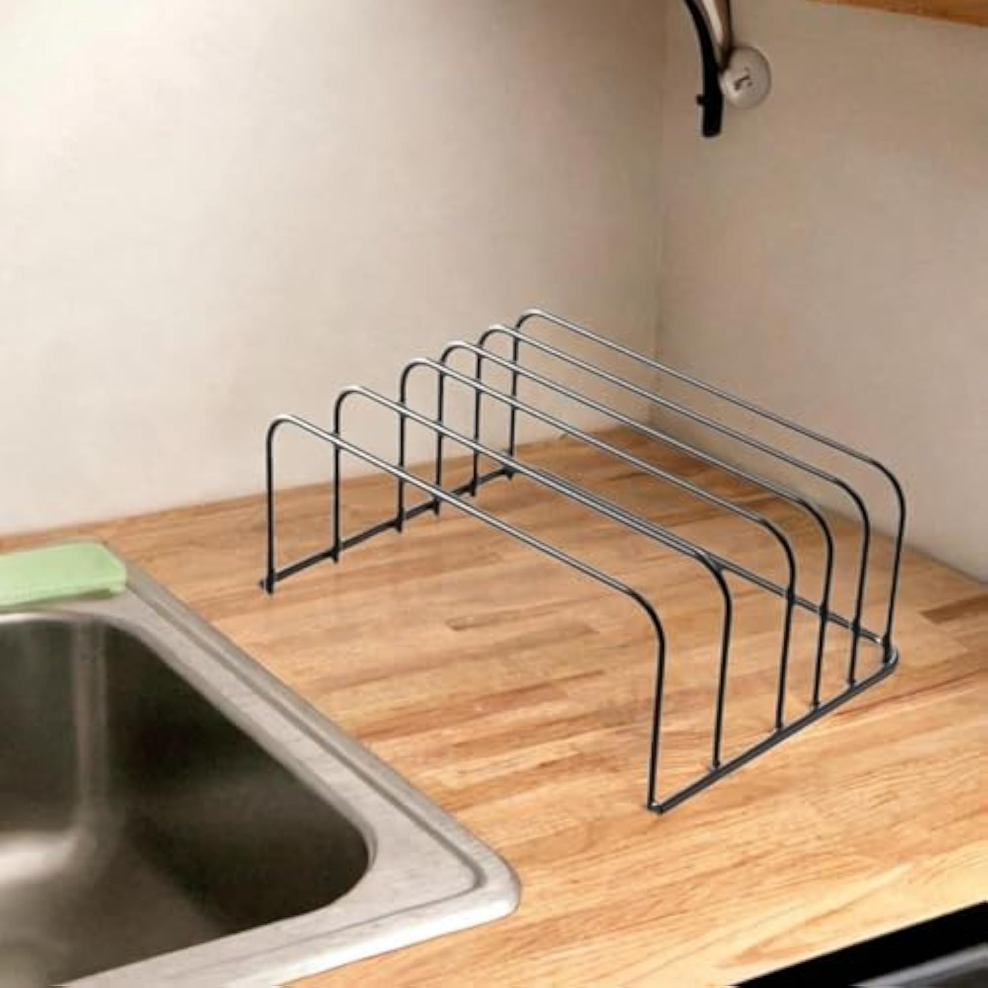 Pot Lid Organizer Rack, Stainless Steel Cutting Board Storage