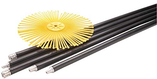 en stock PERCHE DE RAMONAGE 5 CANNES DE 1,40M ET UN CHIEN HERISSON NYLON DIAMETRE 250MM A RAMONER CONDUIT DE CHEMINEE Cover