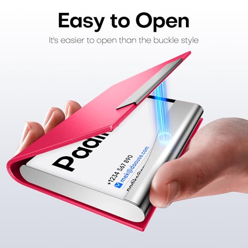 image for Padike Business Card Holder, Business Card Case Professional PU Leathe