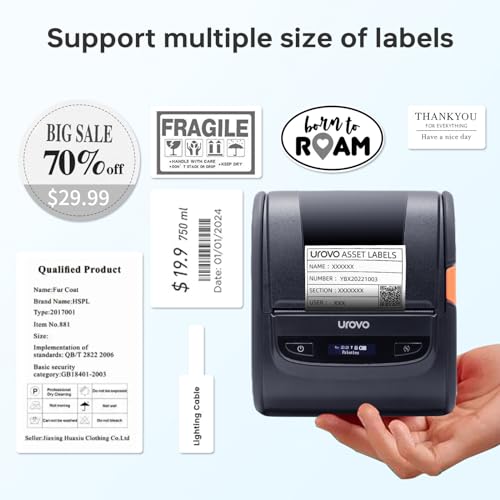 Image of Bluetooth Thermal Rollo Label Printer 4x6 inches for Small Business, Wireless Shipping Label Printer, Compatible with USPS, Shopify, Amazon