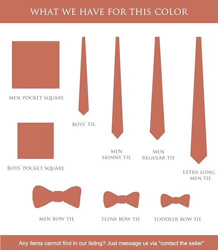 Image of Boy's Solid Tie with Pocket Square Set, Regular Necktie for Children and Kids, Self-Tied