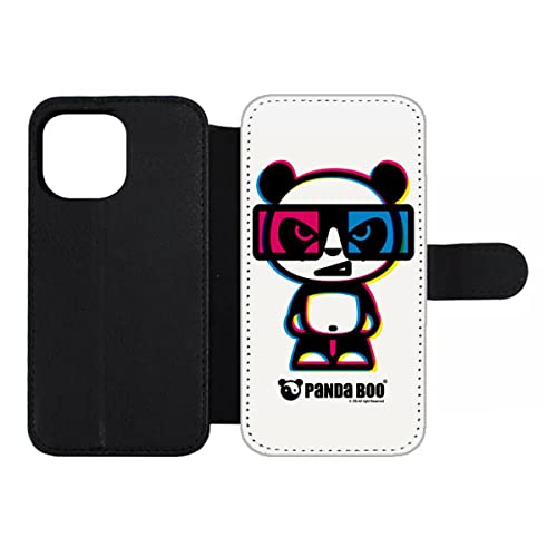 Housse fermeture magnétique iPhone 13 Pro Max etui cuir Panda antichoc