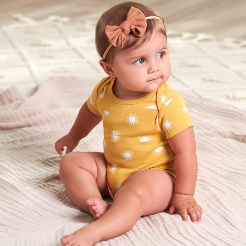 Image of Gerber Unisex Baby 5-Pack Short Sleeve Variety Onesies Bodysuits