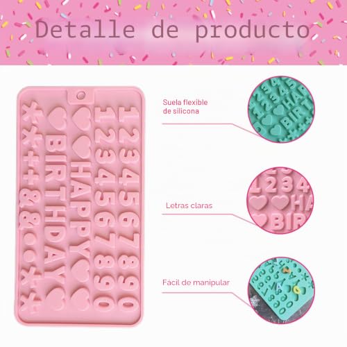 Miniatura 3 de 2 Moldes De Silicona Con Letras, Molde Reutilizable Para El Número De Chocolate, Herramienta De Repostería Antiadherente Para Chocolate, Pasteles, Gelatina, Dulces, Jabón