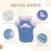 Furry Paws Gloves Soft Claw Finger Gloves for Furry Costume, Perfect for Cat and Fox Fursuit Paws, Therian Cosplay Accessories(Blue-Pink, Large)