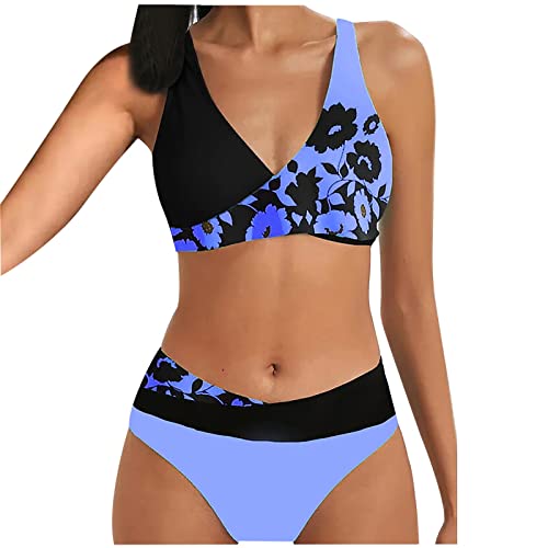 Trajes de Baño Mujer Conjunto de Bikinis Dos Piezas Playa Sexy Halter Estampados Moda Push up Bikini Cintura Alto Bragas Beachwear Bañador Control de Vientre Vacaciones Hawai 2025
