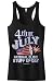 Threadrock Women's 4th of July National Blow Stuff Up Day Racerback Tank Top