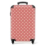 NoBoringSuitcases.com® Maletas de Viaje Cabina, 55x40x20 cm Puntos sobre Fondo Rosa