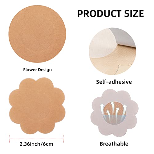 Image of Sibba Nipple Pasties Cover Stickers Petals Shape Skin Breast Boob Lift Nipplecovers Waterproof Swim Sticky Bra Tape Lingerie