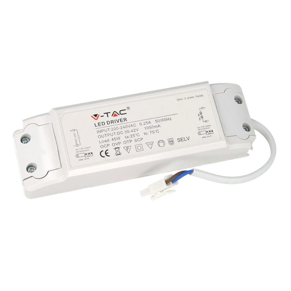 V-TAC Lot de 6 panneaux LED blancs - 60 x 60 cm - IP20-40 W - 4950 lm - 6500 K