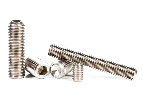 M6 (6mm x 40mm) Cup Point Grub Screws A2 Stainless Steel Metric Thread Allen Socket Key ISO4029 (Pack of 2) H06E
