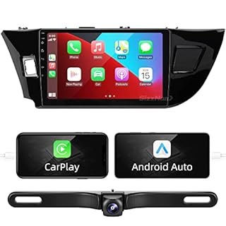 SizxNanv for Corolla Android Radio Touch Screen Compatible with Carplay Android Auto,Car Stereo Bluetooth Navigation Media Player GPS FM/AM Backup CameraHead Unit for Toyota Corolla 2014 2015 2016