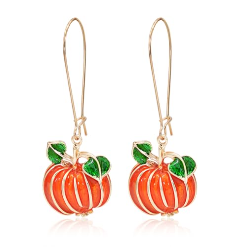 Fall Earrings Crystal Maple Leaf Earring for Women Orange Autumn Maple Leaves Thanksgiving Earrings Drop Dangle Statement Prom Party Jewelry Accessories