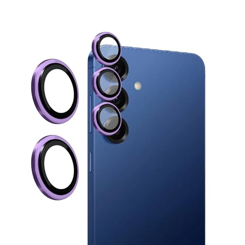 Image of amazon basics Camera Glass Lens Protector Ring for Samsung Galaxy S26 5G Case Friendly with Edge to Edge Coverage and Easy Installation (Purple)