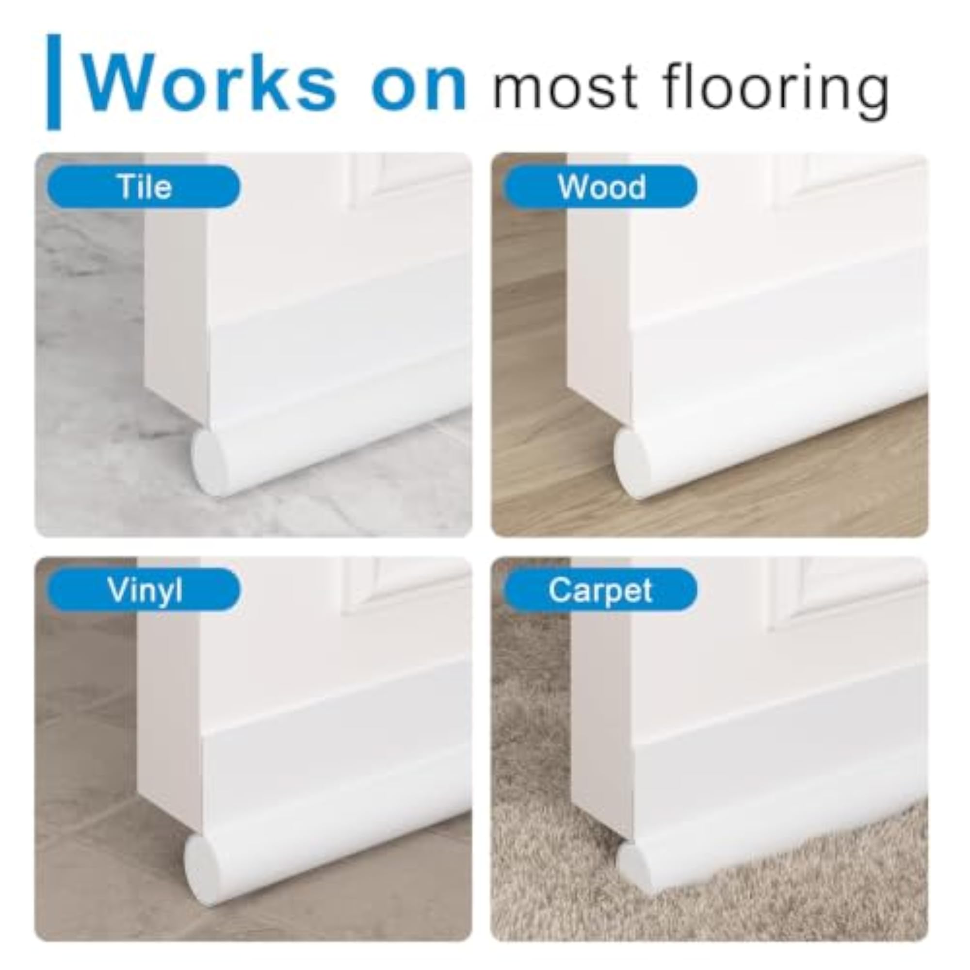 Door Draft Stopper Bottom One Sided Door Draft Blocker