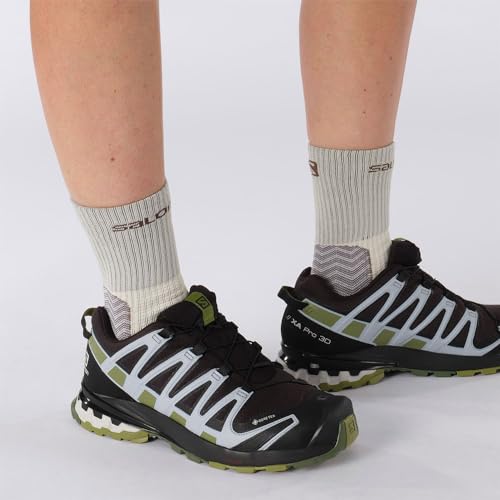 Salomon Salomon XA PRO 3D v8 Gore-Tex Women's Trail Running Shoes, BLACK/GREEN MOSS/ZEN BLUE, 24.5 cm