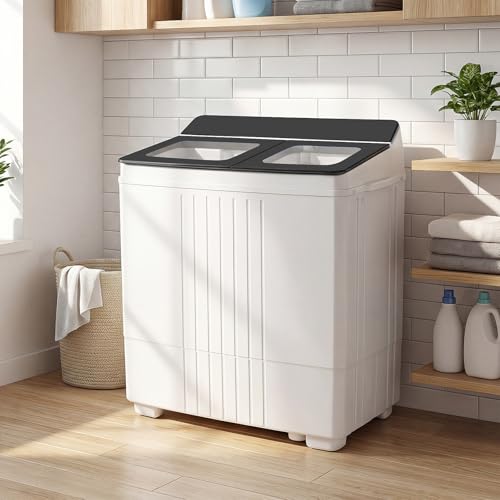 image for COSTWAY Portable Washing Machine, 20 lbs Compact Laundry Machine with 