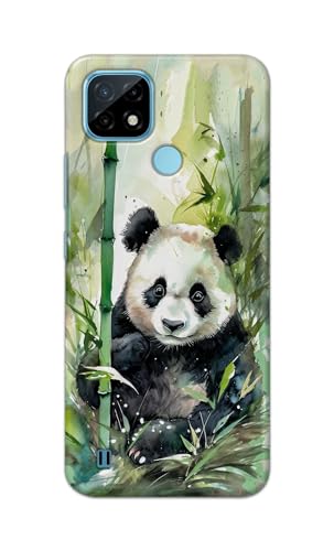 Image of Printed Hard Back Cover for Realme C21 Back Cover (Panda -J1) -190724(EA)