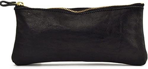 Amazon ペンケース 栃木レザー 最高級 ヌメ革 牛革 メンズ レディース おしゃれペンケース シンプルデザイン ブラック ペンケース 文房具 オフィス用品