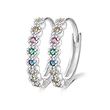 💞 【Größe】 Der goldene Stil, der Innendurchmesser beträgt nur 10 mm, der Gesamtdurchmesser 12 mm, die Breite des Diamanten 2 mm und das Gewicht nicht mehr als 1.2 g. Es handelt sich um ein Paar kleine, gut erzogene und modische Schmuckohrringe, die besonders für Freundinnen attraktiv sind