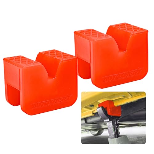 Polyethylene Jack Stand Pads Adapter Universal Slotted Frame Rail Pinch Welds Protector Jack Pads Adapter -6tons Red (36mm =1.4