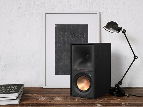 Image of Klipsch R-50PM Powered Speakers with 5.25 inch Woofers, Black