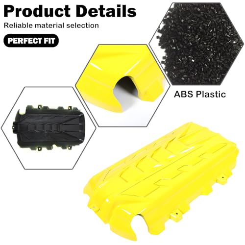 Image of for Corvette C8 Engine Cover Trim Compatible with Corvette C8 2020-2025 Stingray E-Ray Z51 Engine Bay Protection Panel Cover Trim Exterior Accessories ABS (Yellow)