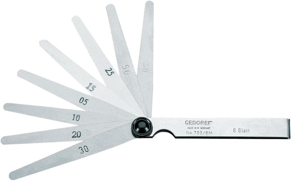 GEDORE 702 20 M Feeler Gauge Set, Fan Pattern 0.05-1.00 mm
